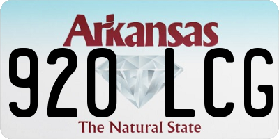 AR license plate 920LCG