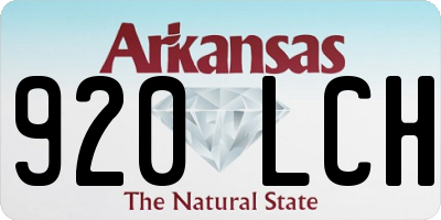 AR license plate 920LCH