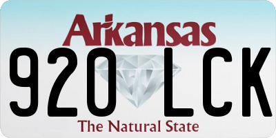AR license plate 920LCK