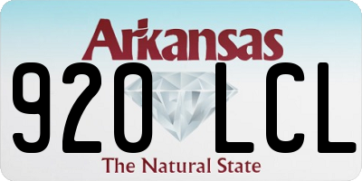 AR license plate 920LCL