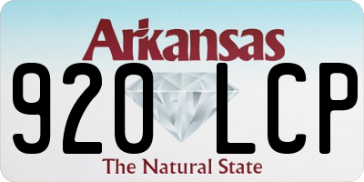 AR license plate 920LCP