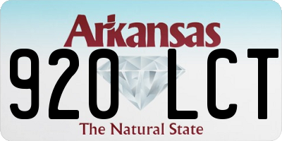 AR license plate 920LCT
