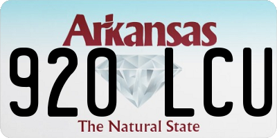 AR license plate 920LCU