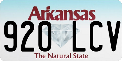 AR license plate 920LCV