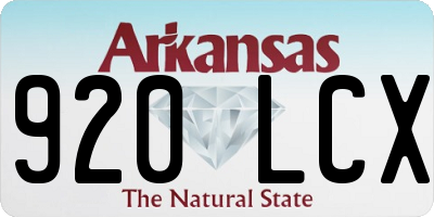 AR license plate 920LCX