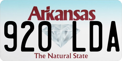 AR license plate 920LDA
