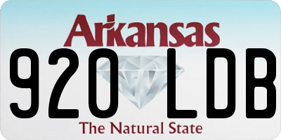 AR license plate 920LDB