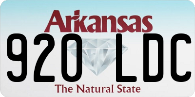 AR license plate 920LDC