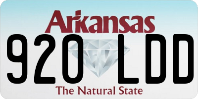 AR license plate 920LDD