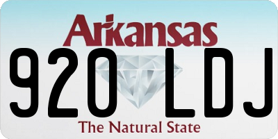 AR license plate 920LDJ
