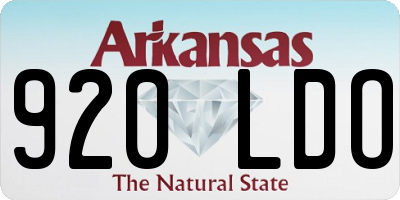 AR license plate 920LDO