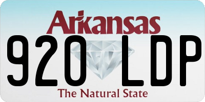 AR license plate 920LDP