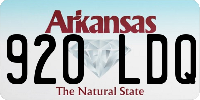 AR license plate 920LDQ