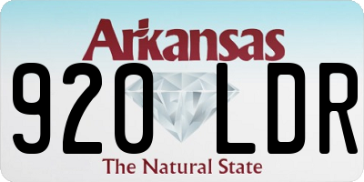 AR license plate 920LDR