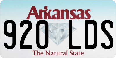 AR license plate 920LDS
