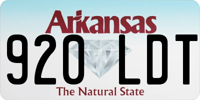AR license plate 920LDT