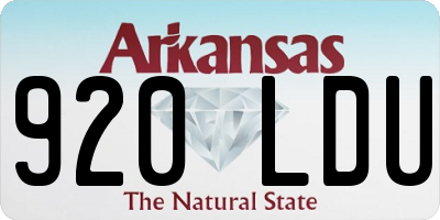 AR license plate 920LDU