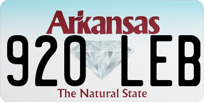 AR license plate 920LEB