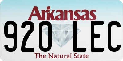 AR license plate 920LEC