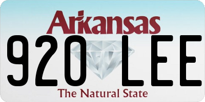 AR license plate 920LEE