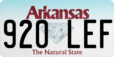 AR license plate 920LEF