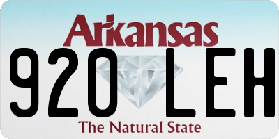 AR license plate 920LEH
