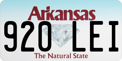 AR license plate 920LEI