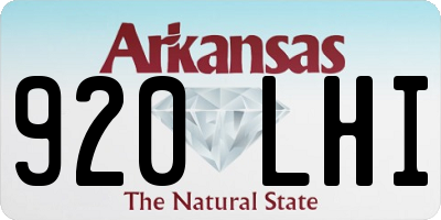 AR license plate 920LHI