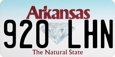 AR license plate 920LHN