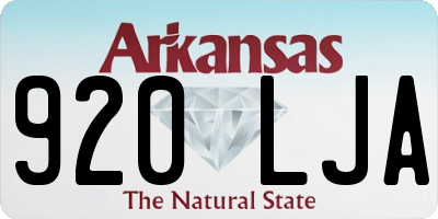 AR license plate 920LJA