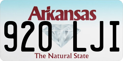 AR license plate 920LJI