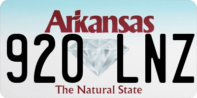 AR license plate 920LNZ