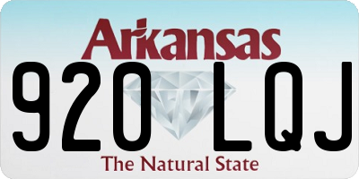 AR license plate 920LQJ