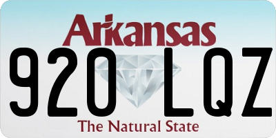 AR license plate 920LQZ