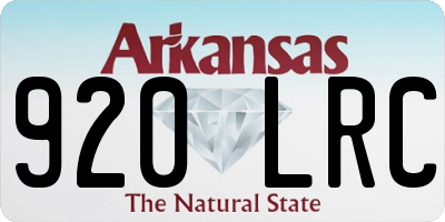 AR license plate 920LRC