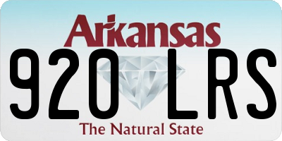 AR license plate 920LRS