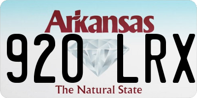 AR license plate 920LRX