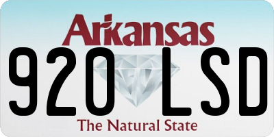 AR license plate 920LSD