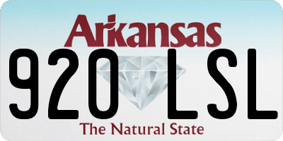 AR license plate 920LSL