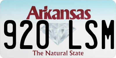 AR license plate 920LSM