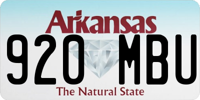 AR license plate 920MBU