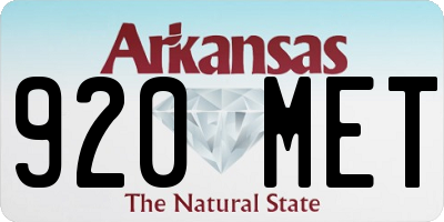 AR license plate 920MET