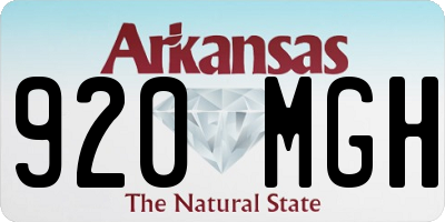 AR license plate 920MGH
