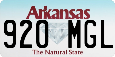 AR license plate 920MGL