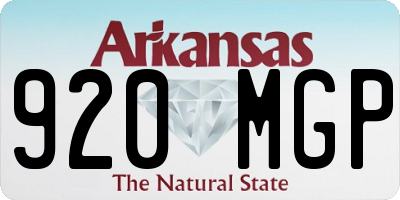 AR license plate 920MGP