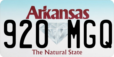 AR license plate 920MGQ
