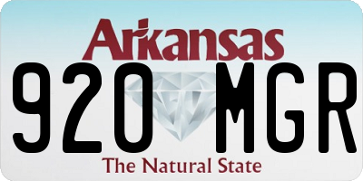 AR license plate 920MGR