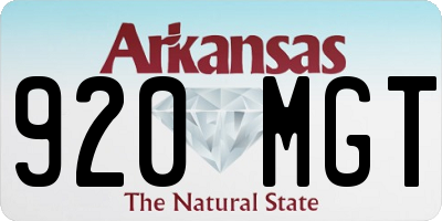 AR license plate 920MGT