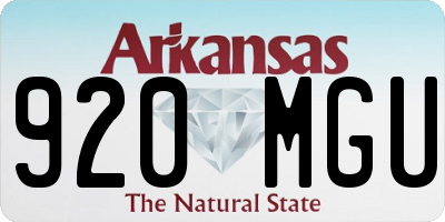 AR license plate 920MGU
