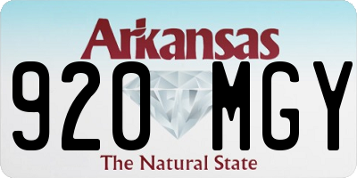 AR license plate 920MGY